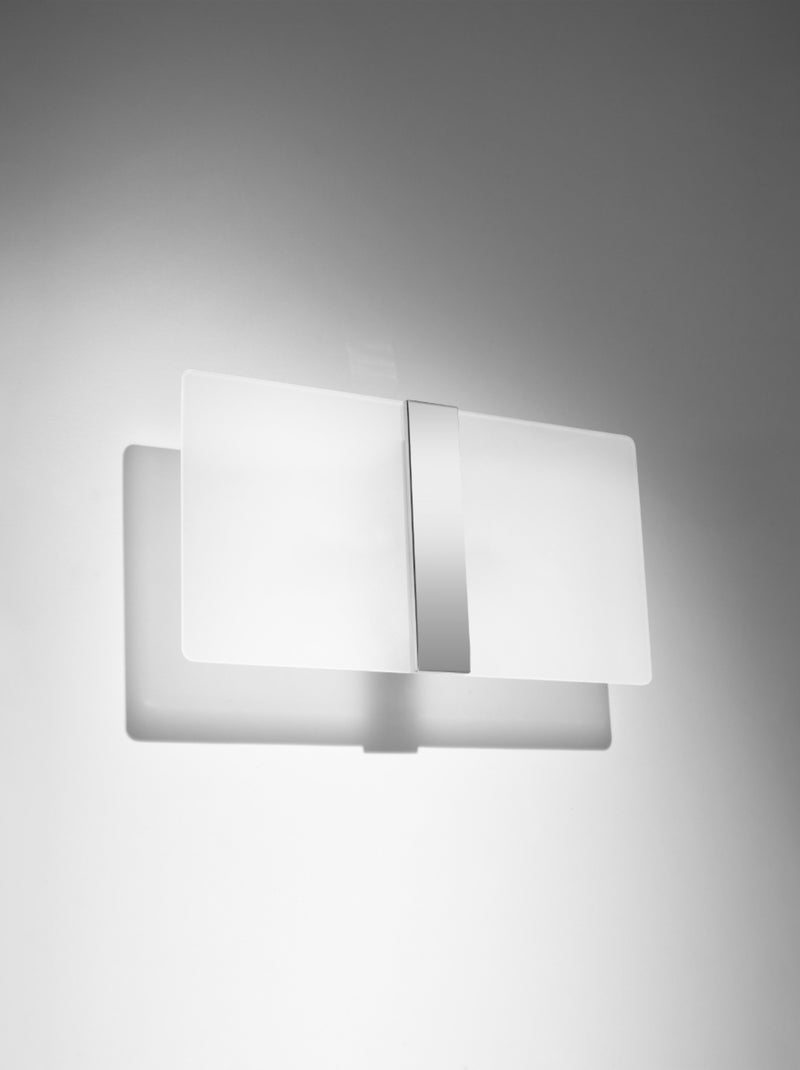 Applique Verre Blanc/Chromé G9 2 Azalia Blanc - Kiabi