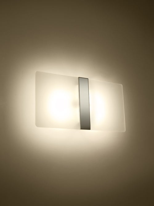 Applique Verre Blanc/Chromé G9 2 Azalia - Kiabi