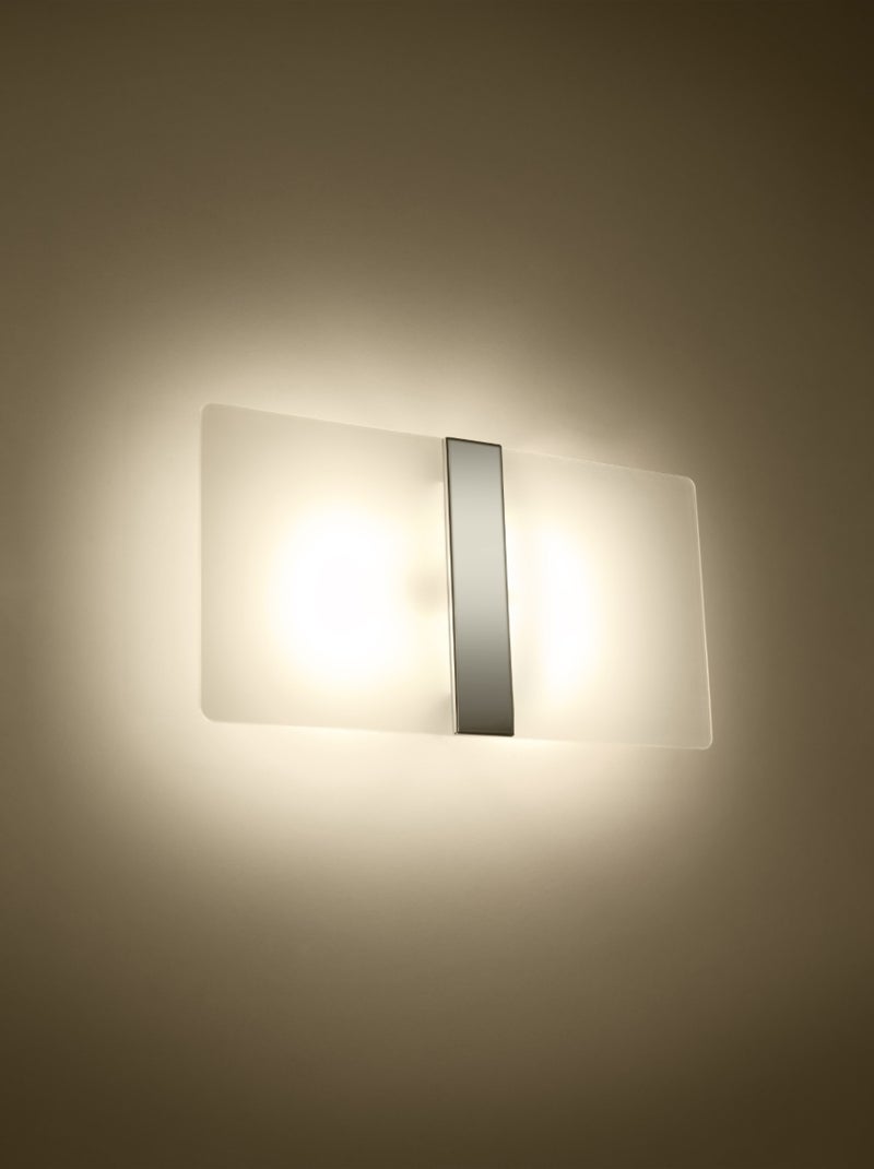 Applique Verre Blanc/Chromé G9 2 Azalia Blanc - Kiabi