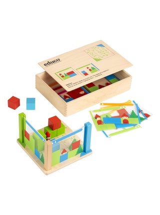 Apprendre les mathématiques - Bâtir avec des vues différentes - jeu Montessori