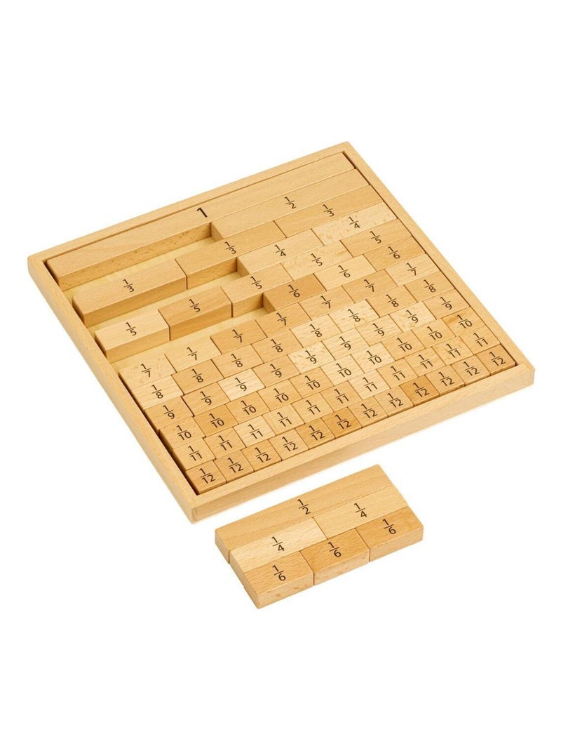 Apprendre Les Mathématiques - Blocs de fraction - jeu Montessori N/A - Kiabi