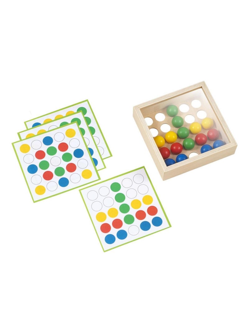 Apprendre Les Mathématiques - plateau en mosaïque avec des balles colorées - jeu Montessori N/A - Kiabi