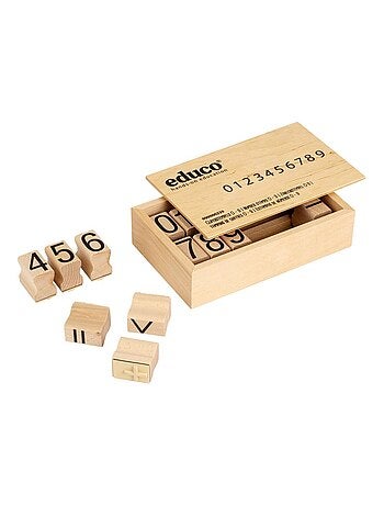 Apprendre les mathématiques - tampons de chiffres 0 - 9 - jeu Montessori