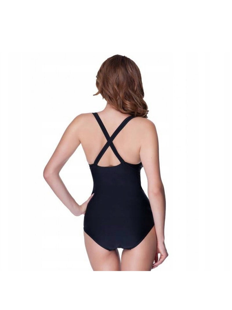 Aqua Speed - Maillot de bain 1 pièce GRETA Noir Vert - Kiabi