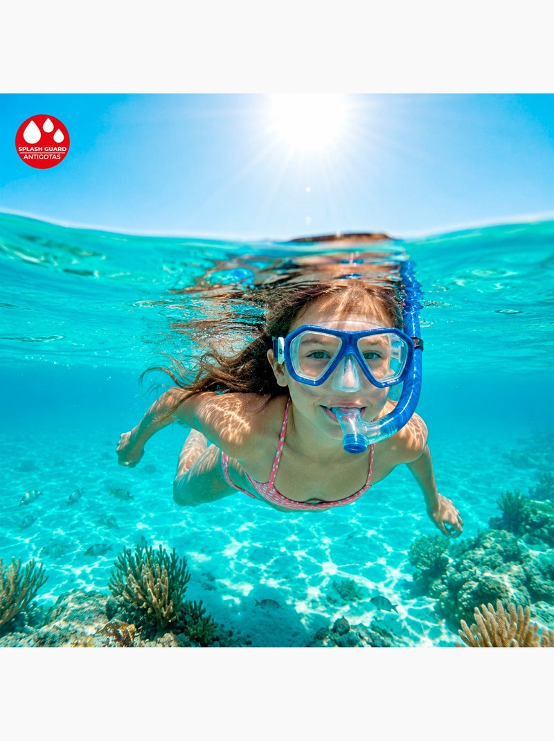 Aqua sport ensemble  masque en cristal avec tube en silicone +7 ans N/A - Kiabi
