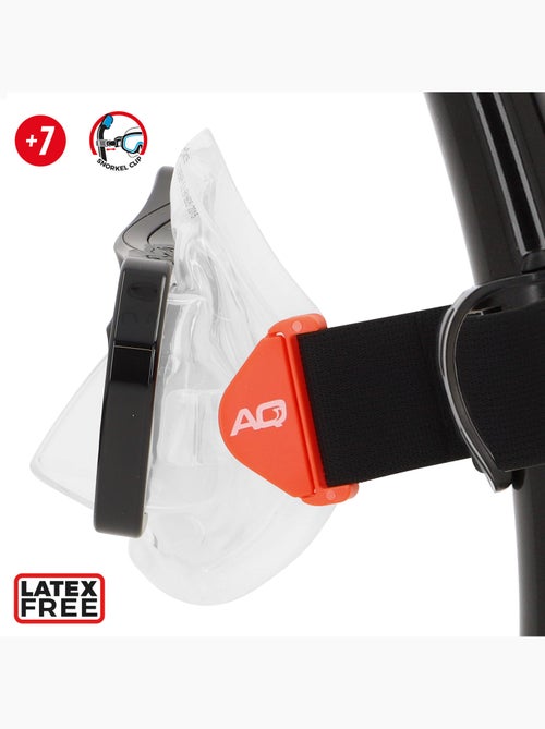 Aqua sport ensemble  masque en cristal avec tube en silicone +7 ans - Kiabi