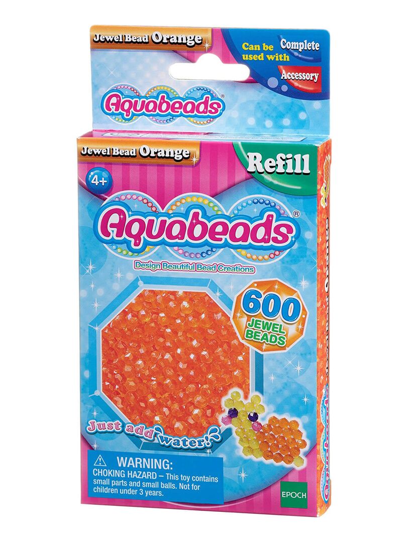 Aquabeads : Recharge de 600 perles à facettes orange - N/A - Kiabi - 11.11€