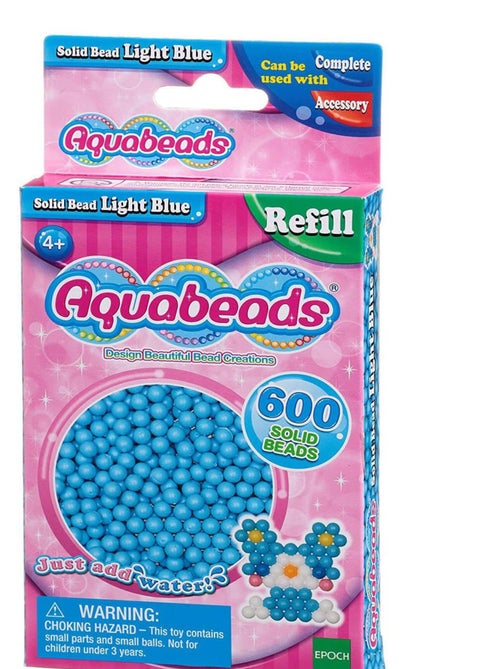 Aquabeads : Recharge de 600 perles bleues claires - Kiabi
