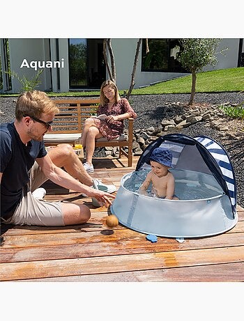 Aire de jeux, piscine & lit d'appoint 3 en 1, anti-uv fps 50+ aquani provence 'babymoov'