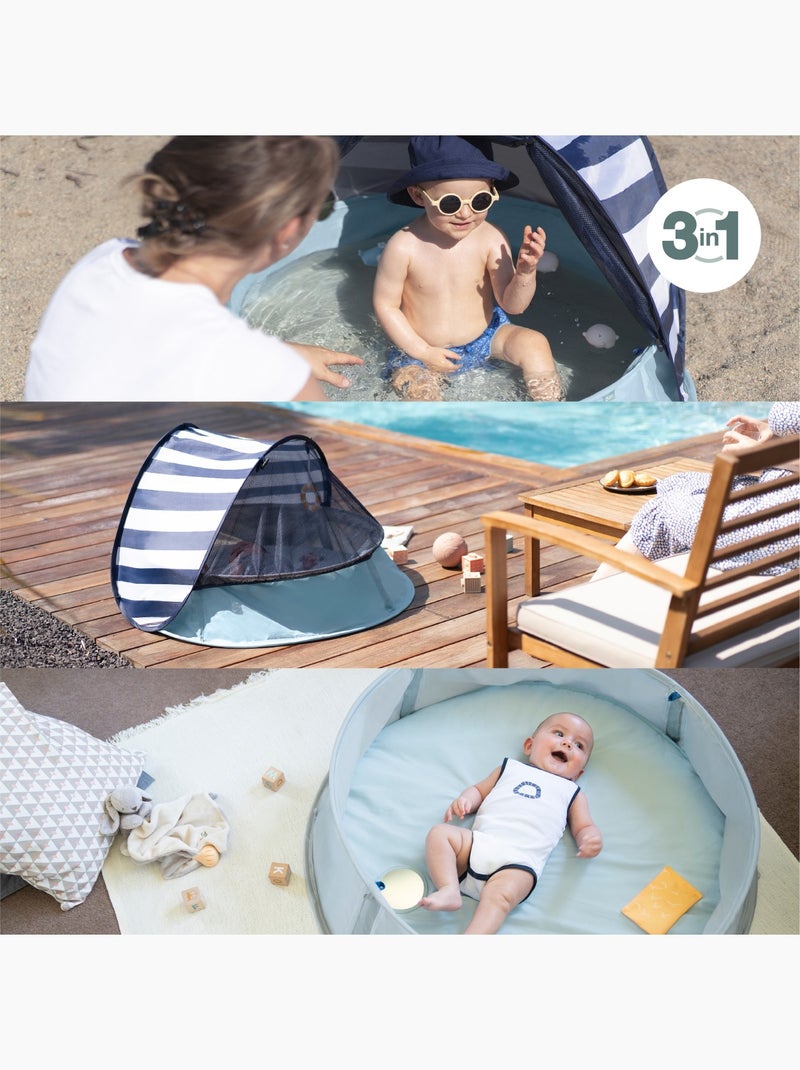 Aquani marinière, aire de jeux anti-uv fps 50+ 3 en 1 'babymoov' Bleu foncé - Kiabi