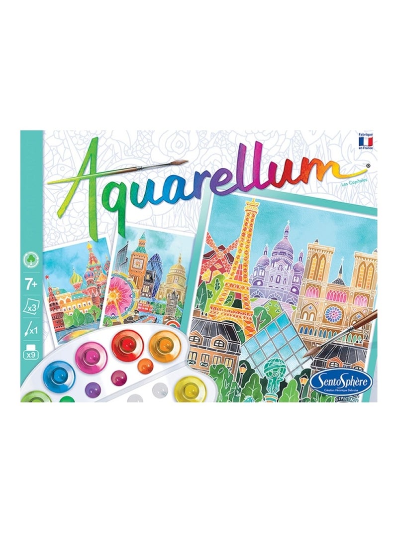 Aquarellum Capitales Bleu turquoise - Kiabi