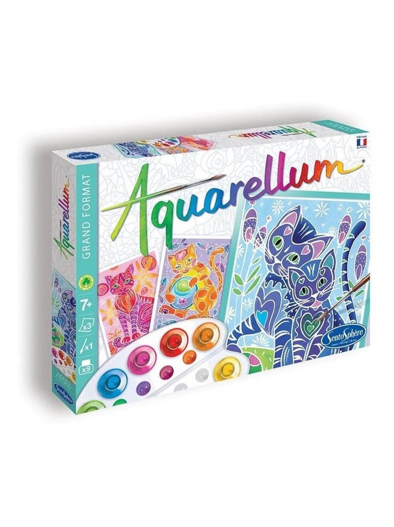 Aquarellum Chats Bleu - Kiabi