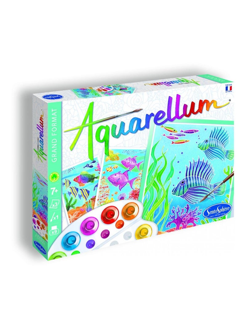 Aquarellum Fonds Coralliens Bleu - Kiabi