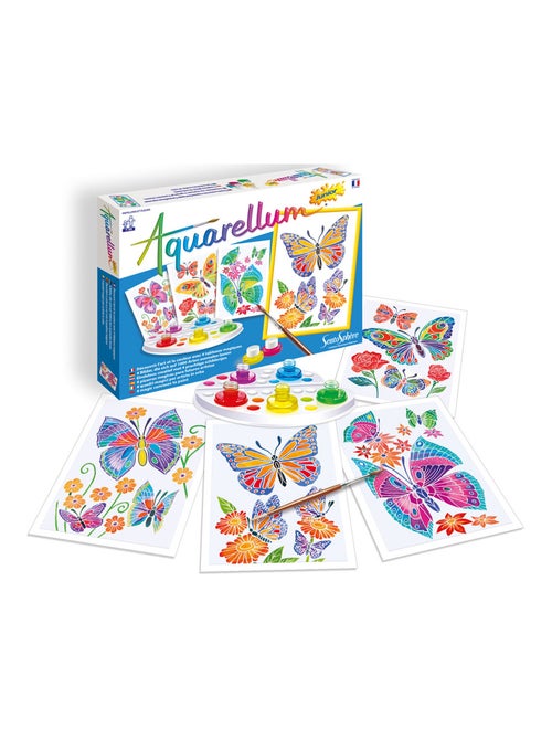 Aquarellum junion : Papillons et fleurs - Kiabi