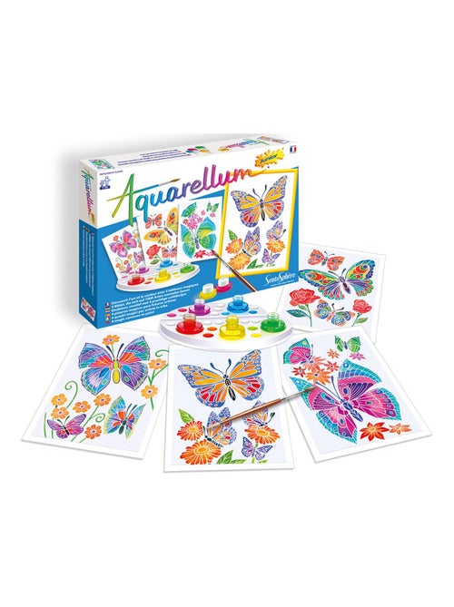 Aquarellum junion : Papillons et fleurs - Kiabi