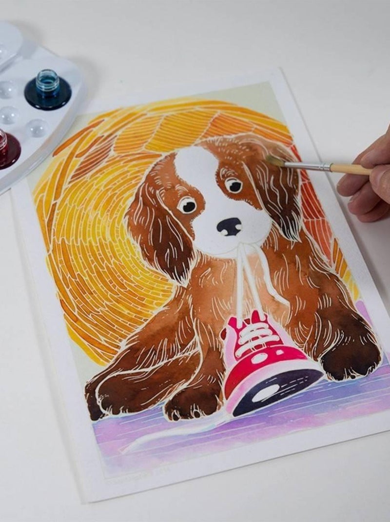 Aquarellum Junior : Chiots Bleu - Kiabi