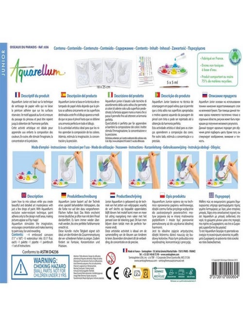 Aquarellum Junior Oiseaux du Paradis - Kiabi