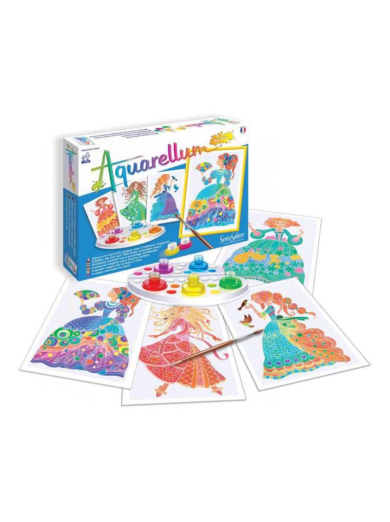 Aquarellum Junior : Princesses Fleurs Bleu - Kiabi