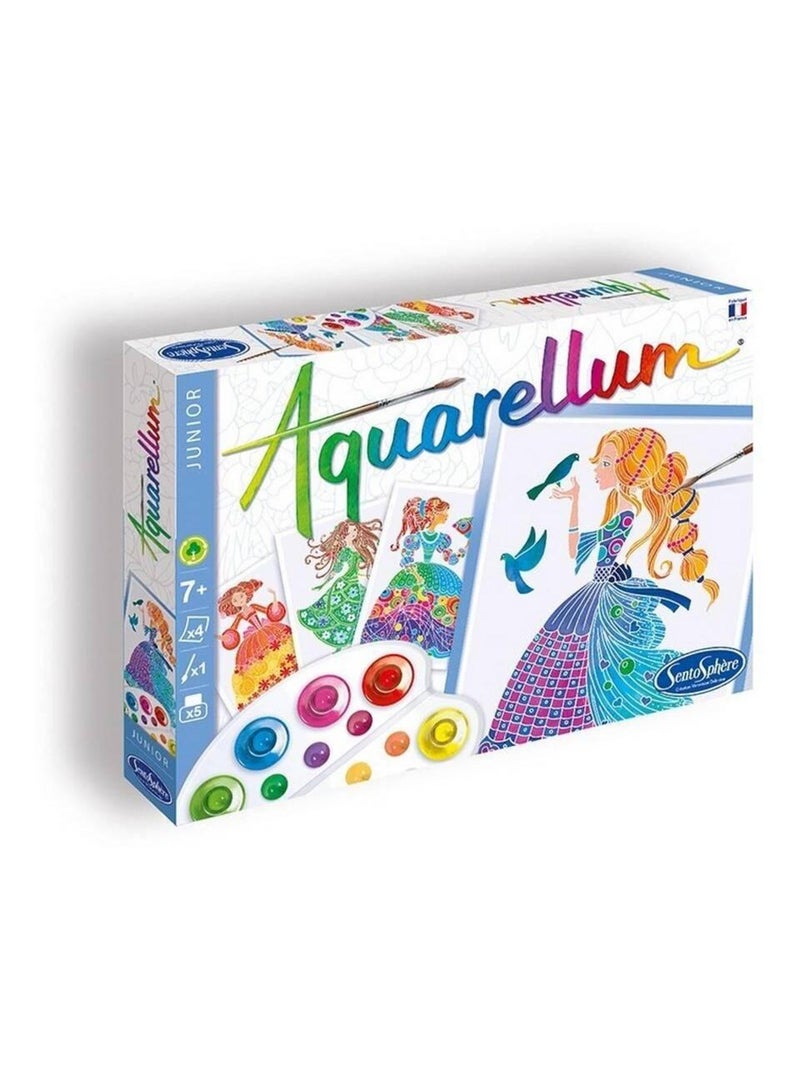 Aquarellum Junior : Princesses Fleurs Bleu - Kiabi