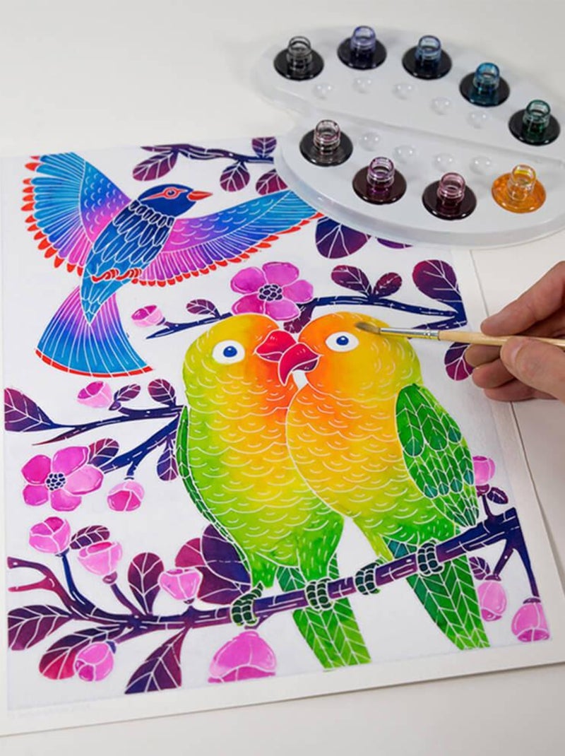 Aquarellum : Les Oiseaux s'envolent Gris - Kiabi
