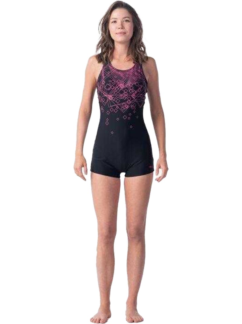 Aquawave - Maillot de bain 1 pièce motif/style formes géométriques Noir - Kiabi