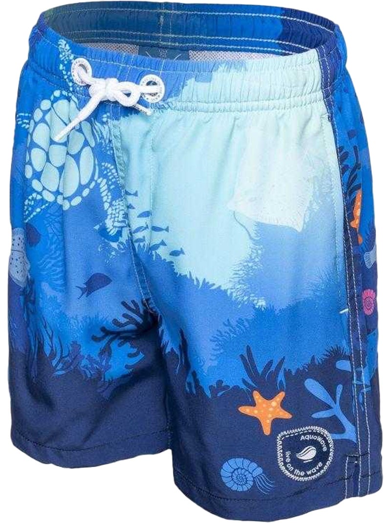 Aquawave - Short de bain motif/style Vie aquatique BALI Bleu - Kiabi