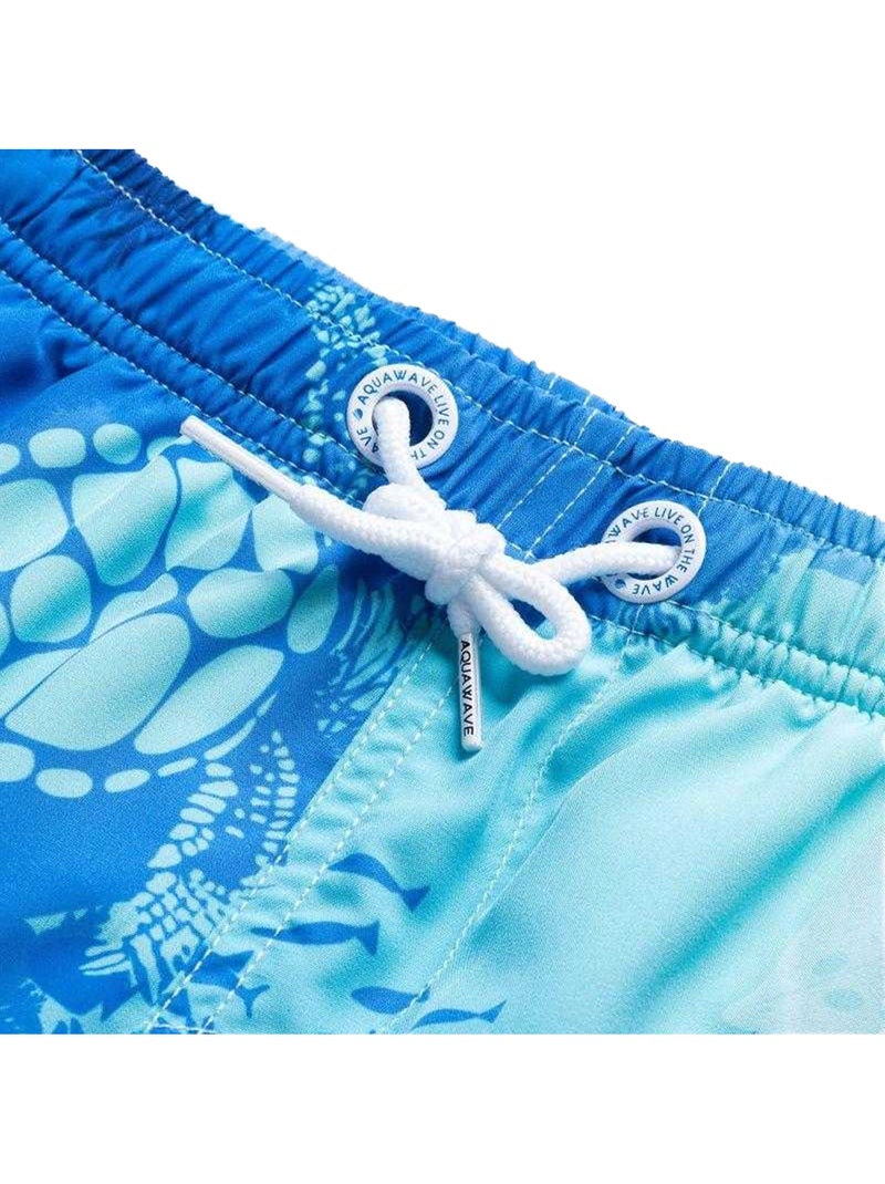 Aquawave - Short de bain motif/style Vie aquatique BALI Bleu - Kiabi