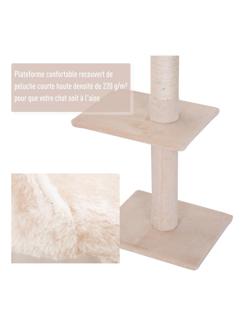 Arbre à chat 5 niveaux d'activités Beige - Kiabi
