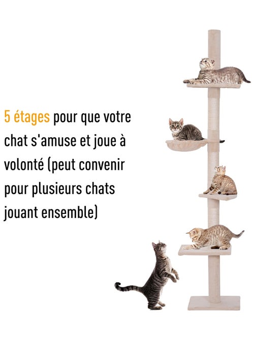 Arbre à chat 5 niveaux d'activités - Kiabi