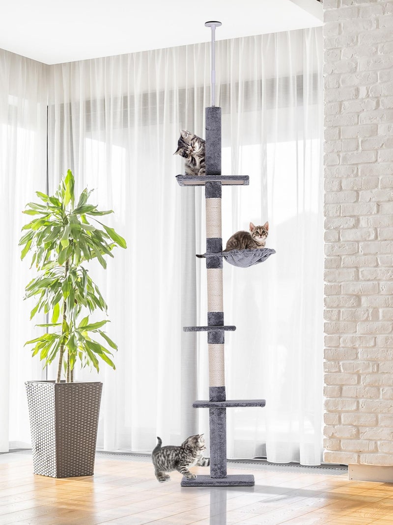 Arbre à chat 5 niveaux d'activités Gris - Kiabi