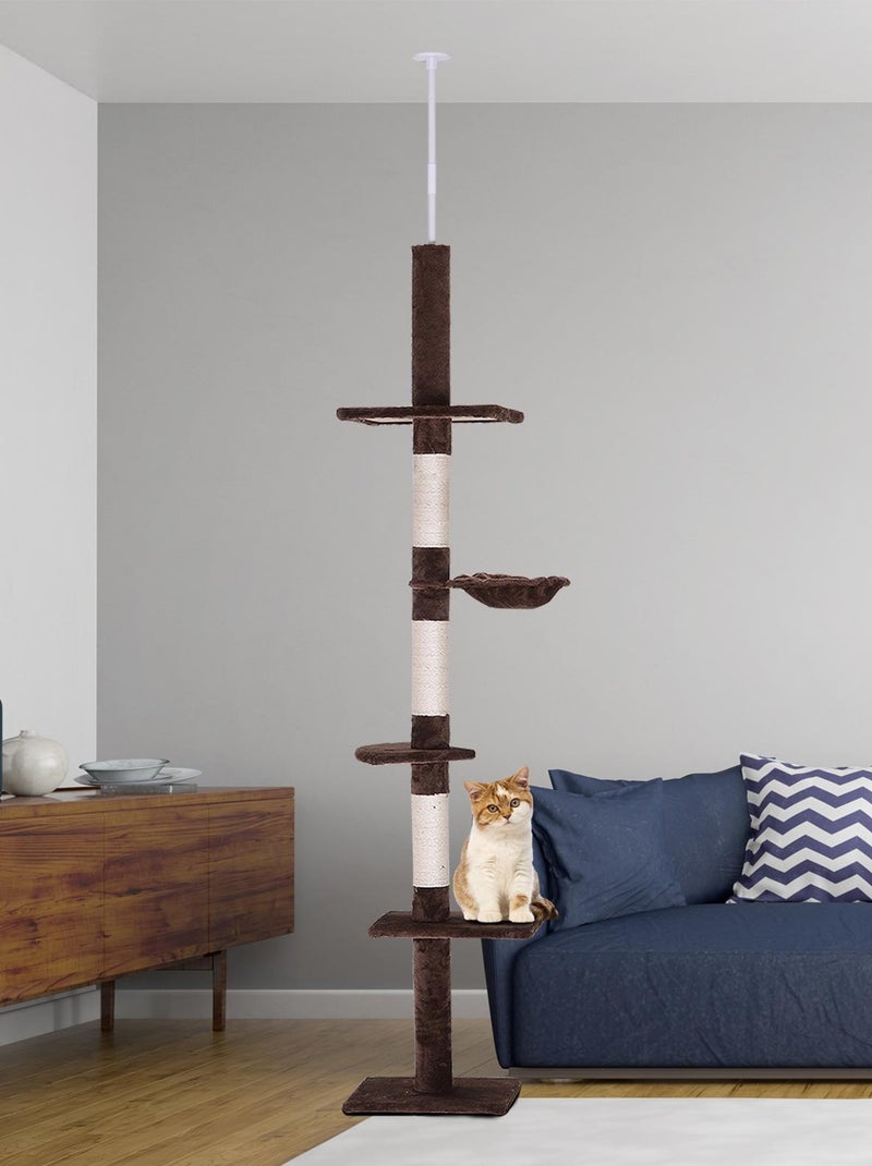 Arbre à chat 5 niveaux d'activités Marron - Kiabi