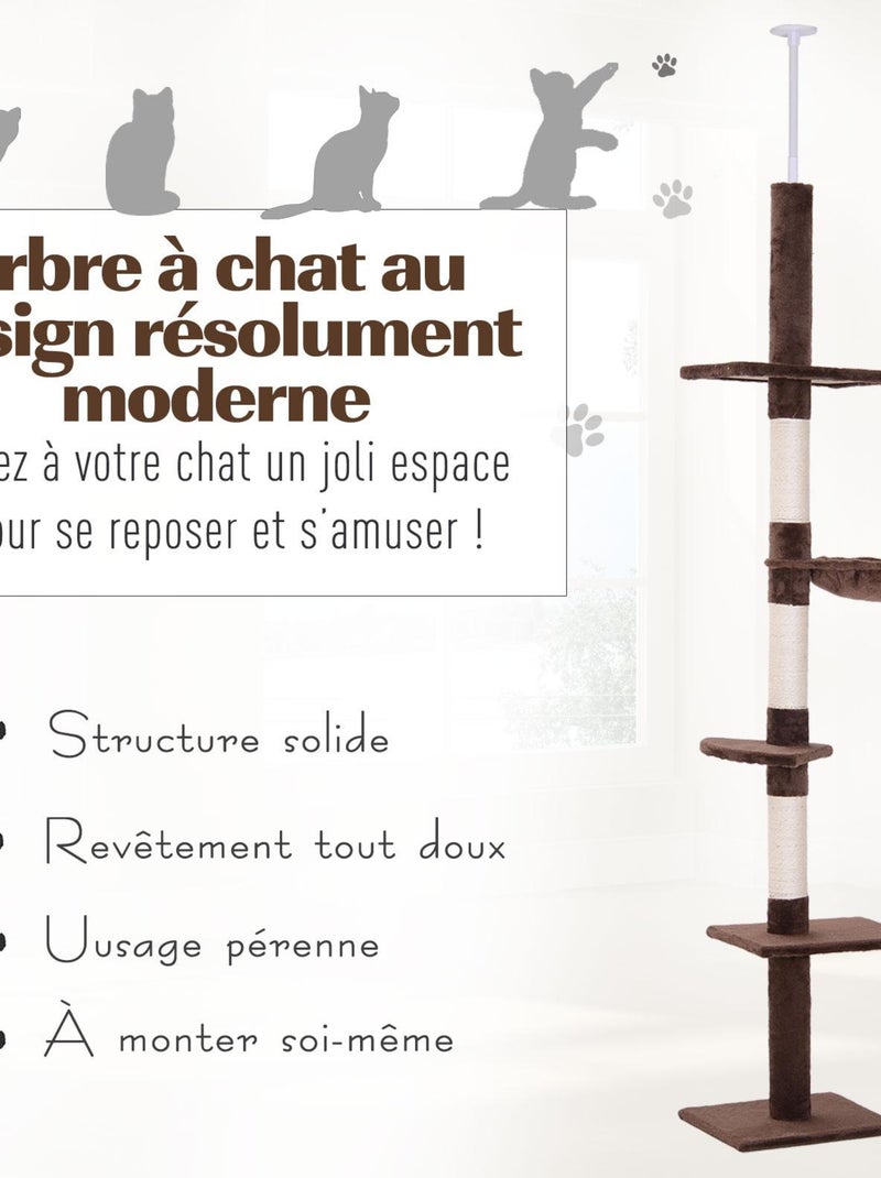 Arbre à chat 5 niveaux d'activités Marron - Kiabi