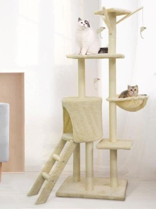 Arbre à chat 79 x 34 x 138 cm - Beige - Youdoit - Kiabi