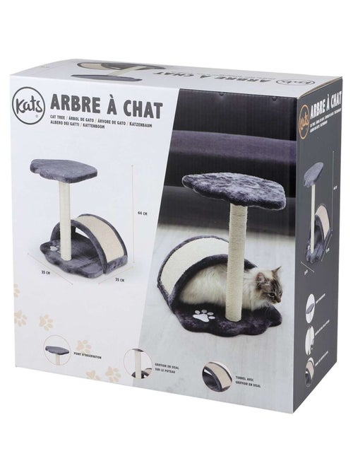 Arbre à chat avec cachette et plateforme OSCAR - Kiabi