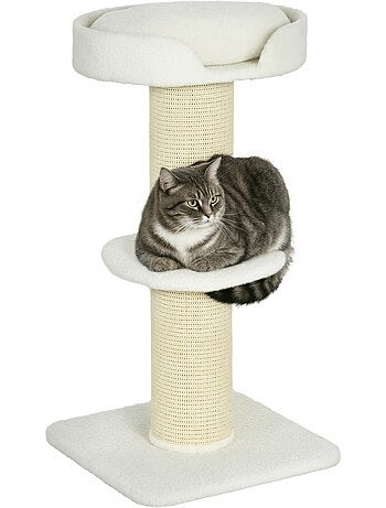 Arbre à chat avec griffoir centre d'activités 2 plateformes coussin