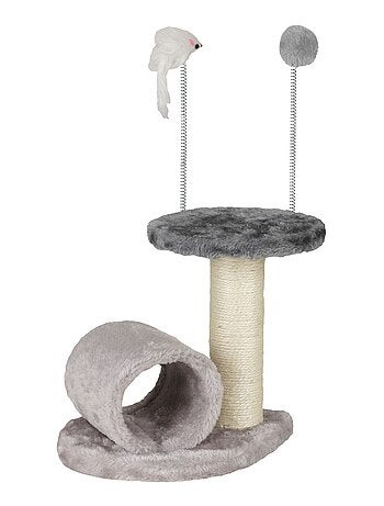 Arbre à chat avec griffoir et jouets sur ressort MIA
