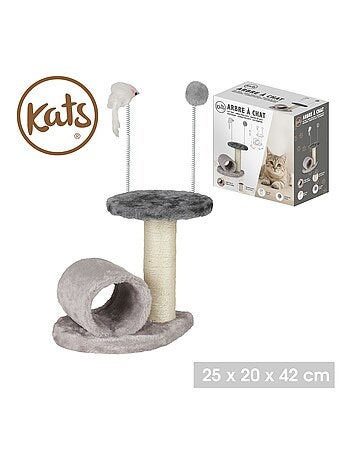 Arbre à chat avec griffoir et jouets sur ressort MIA