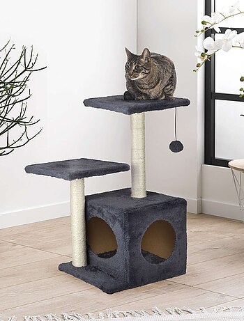 Arbre à chat avec niche et jouet TOM