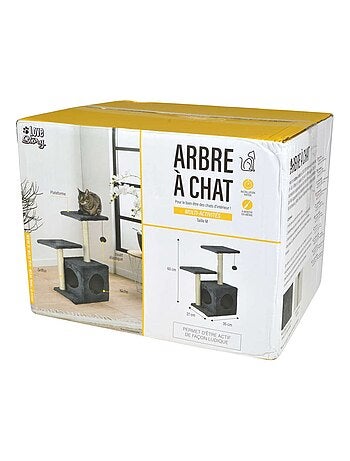 Arbre à chat avec niche et jouet TOM