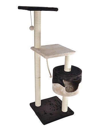 Arbre à chat avec niche et jouets