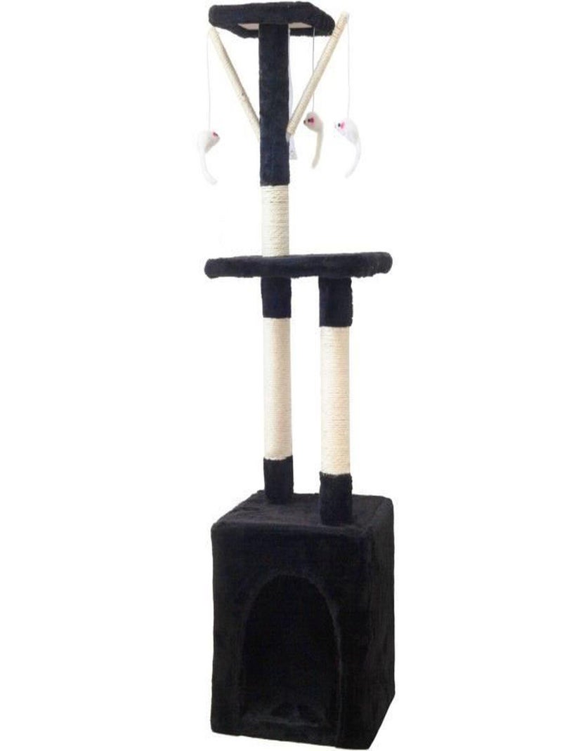 Arbre à chat Betty - 30 x 30 x 110 cm Noir - Youdoit Noir - Kiabi