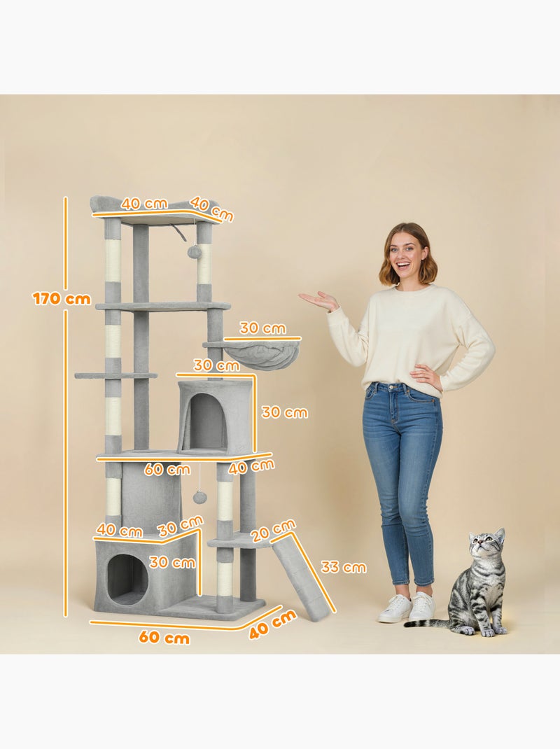 Arbre à chat centre activités grande taille - classcatz Gris - Kiabi