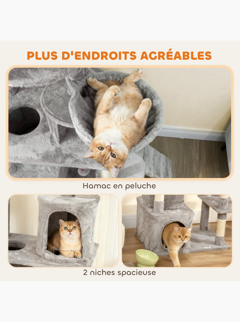 Arbre à chat centre activités grande taille - classcatz Gris - Kiabi