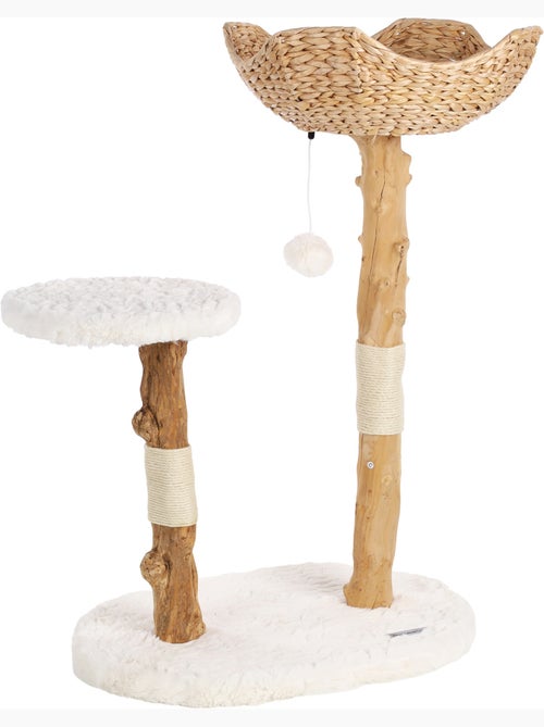 Arbre a chat design avec corde et panier - Kiabi