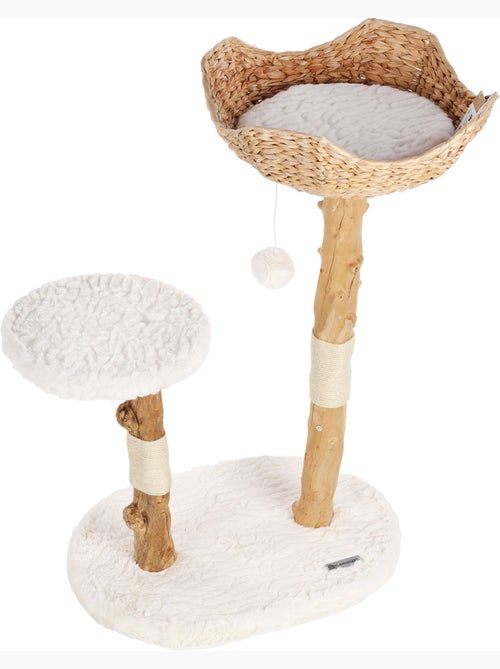 Arbre a chat design avec corde et panier - Kiabi