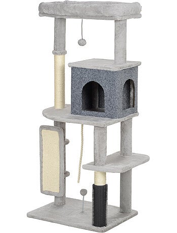 Arbre à chat design bande massante griffoirs nombreux jouets