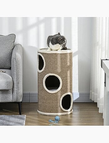 Arbre à chat design tour à griffer 3 niveaux plateforme
