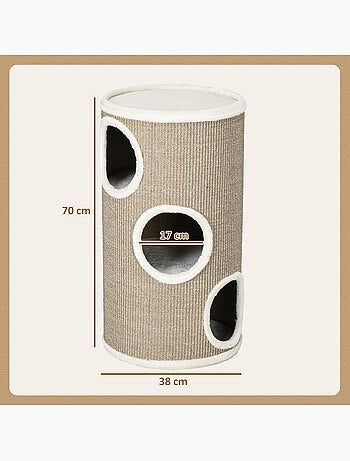 Arbre à chat design tour à griffer 3 niveaux plateforme
