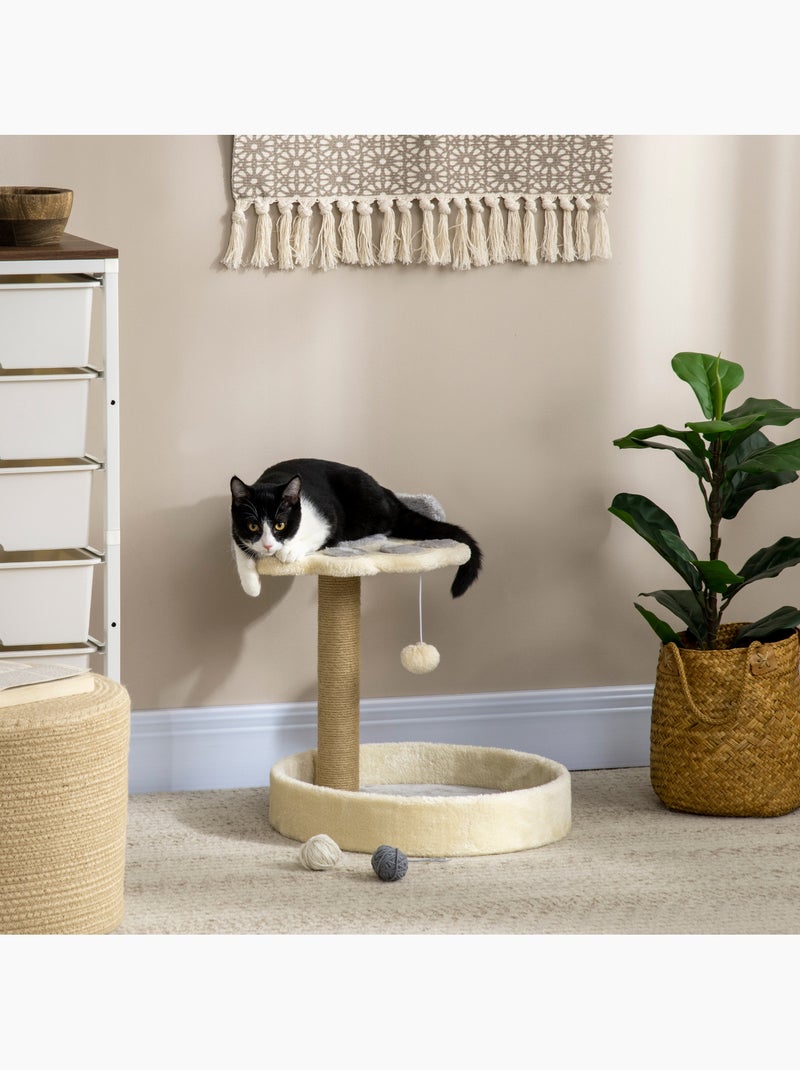 Arbre à chat griffoir design patte de chat Beige - Kiabi