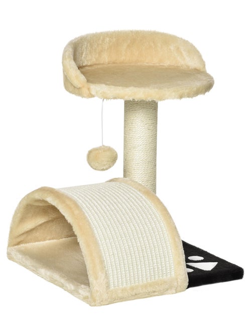 Arbre à chat griffoir grattoir design peluche sisal naturel - Kiabi